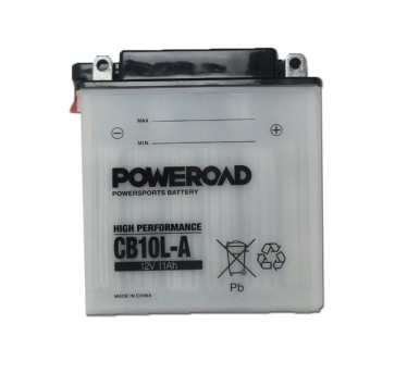 Motorcycle battery - Regular, CB10L-A POWEROAD 12V 11 Ah 