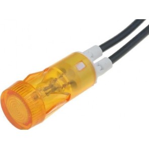 Indicator with neon lamp amber