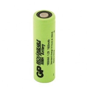 Industrial AA 1600 mAh Ni-Mh rechargeable GP battery - GP160AAH