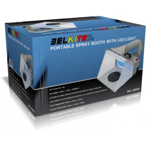 Portable Spray Booth for Abrush with LED lights