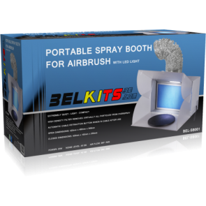 Portable Spray Booth for Abrush with LED lights
