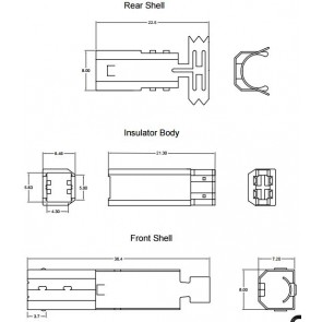 USB-B konektor za kabel