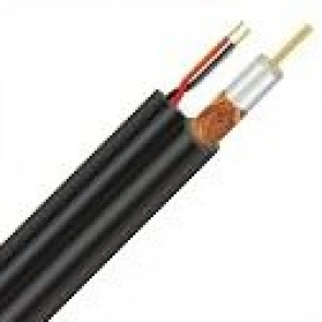Oplaščen RG koaksialni kabel + 2 žili za napajanje(75R)